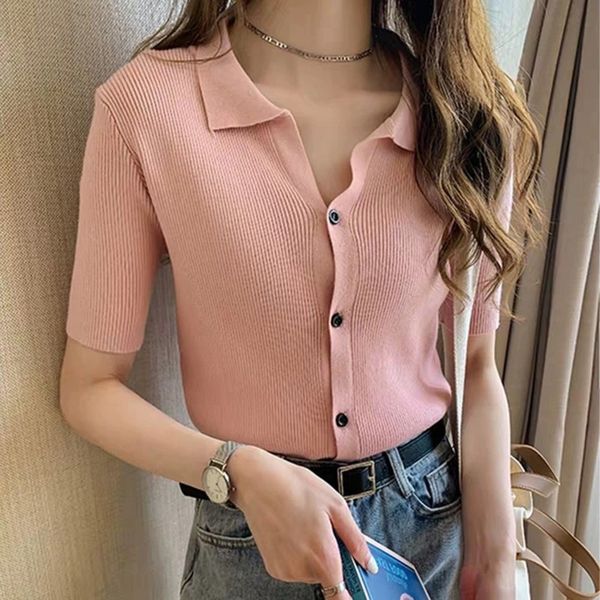 polo collar t-shirt women's new summer 2020 style lazy casual ice coat t-shirt silk short sleeve cardigan cfuee, White;black
polo collar t-shirt women's new summer 2020 style lazy casual ice coat t-shirt silk short sleeve cardigan cfuee, White;black