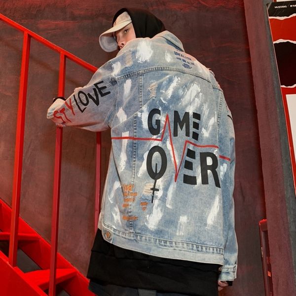 o1vzd hip-hop trendy brand painted letters graffiti printing national fashion trendy jacketloose men's jacket national coat street danc, Blue
o1vzd hip-hop trendy brand painted letters graffiti printing national fashion trendy jacketloose men's jacket national coat street danc, Blue