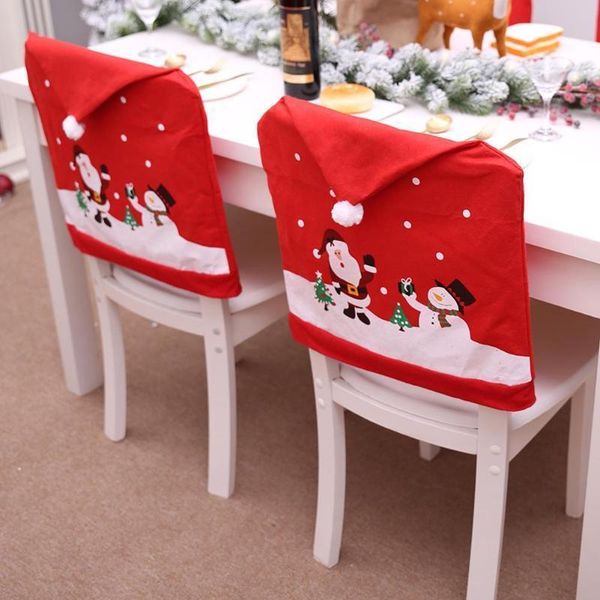 new2019 cartoon chairs cover dinner table party santa claus red hat chair back covers xmas home christmas decoration
new2019 cartoon chairs cover dinner table party santa claus red hat chair back covers xmas home christmas decoration