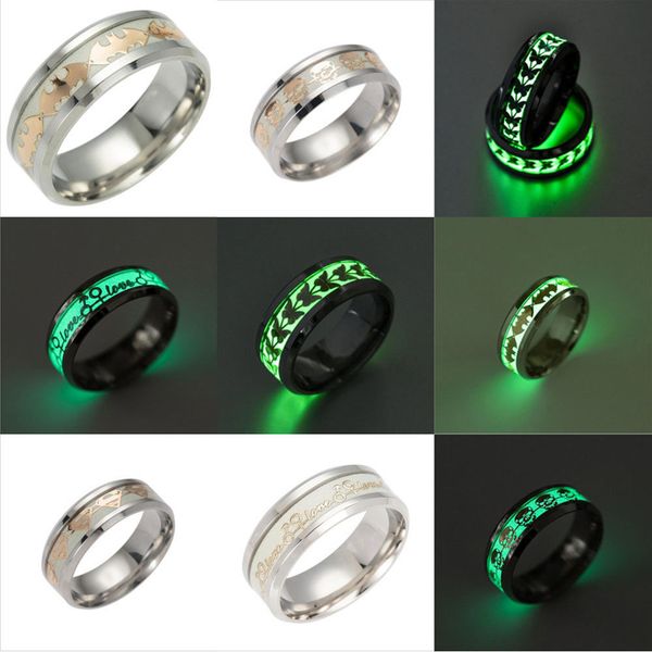 fashion charm 8mm men women ring jewelry glow in the dark stainless steel luminous band ring size 7-10 ing, Silver
fashion charm 8mm men women ring jewelry glow in the dark stainless steel luminous band ring size 7-10 ing, Silver