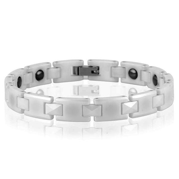 link, chain european style white color ceramic bracelets for women fashion jewelry 2021 arrival stainless steel folding buckle, Black
link, chain european style white color ceramic bracelets for women fashion jewelry 2021 arrival stainless steel folding buckle, Black