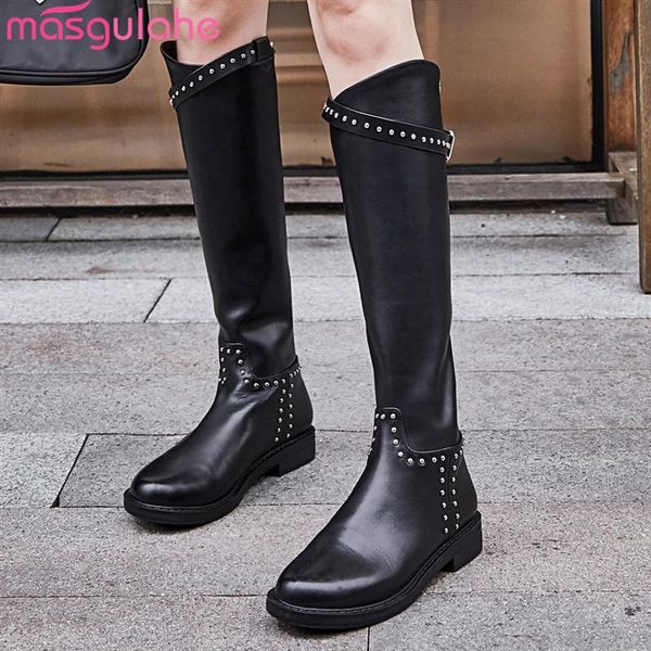 masgulahe genuine leather 2020 winter lady knee high boots round toe black slip on women boots female
masgulahe genuine leather 2020 winter lady knee high boots round toe black slip on women boots female