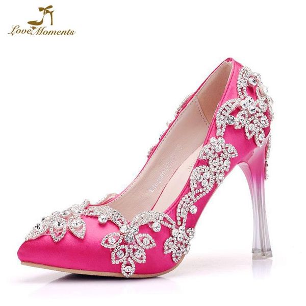 dress shoes fuchsia satin material wedding bridal rhinestone evening party prom pumps pointed toe strange heel event, Black
dress shoes fuchsia satin material wedding bridal rhinestone evening party prom pumps pointed toe strange heel event, Black