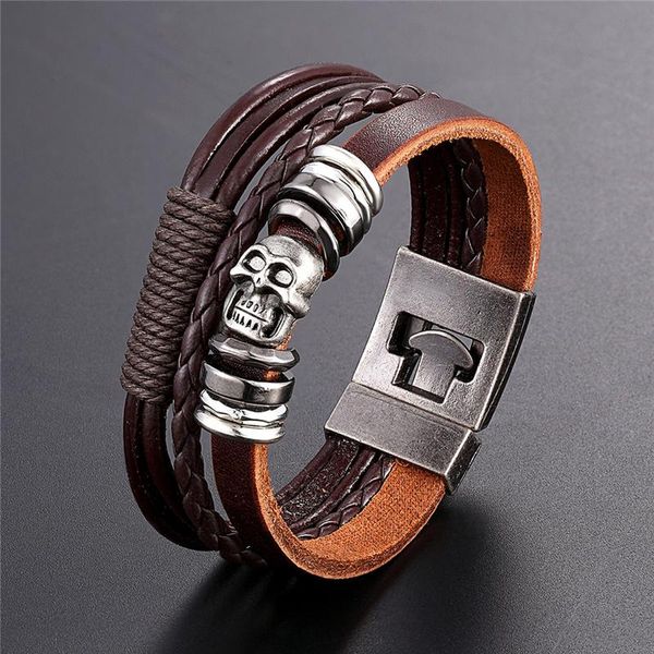 link, chain unique design leather bracelet for men punk style woven wristband width women luxury 2021 jewelry armband gentleman, Black
link, chain unique design leather bracelet for men punk style woven wristband width women luxury 2021 jewelry armband gentleman, Black