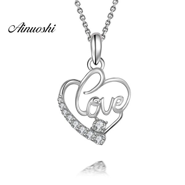 ainuoshi luxury 925 sterling silver pendant necklace for women love letter heart long chain necklace wedding cute silver jewelry y200106
ainuoshi luxury 925 sterling silver pendant necklace for women love letter heart long chain necklace wedding cute silver jewelry y200106