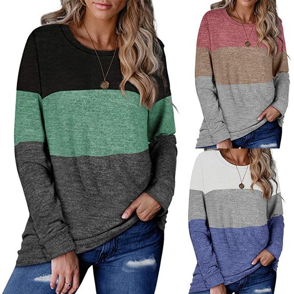 women's t-shirt loose t-shirts women jumpers long sleeve woman pullovers autumn blazers o-neck female patchwork clothes tee shirt c005, White
women's t-shirt loose t-shirts women jumpers long sleeve woman pullovers autumn blazers o-neck female patchwork clothes tee shirt c005, White