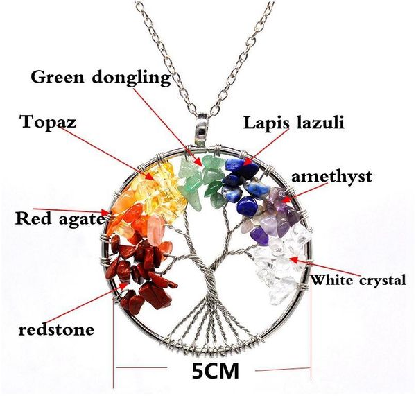 7 chakra stones crystal necklaces pendants natural stone tree of life pendulum pendant necklace for women healing reiki jllgue, Black
7 chakra stones crystal necklaces pendants natural stone tree of life pendulum pendant necklace for women healing reiki jllgue, Black