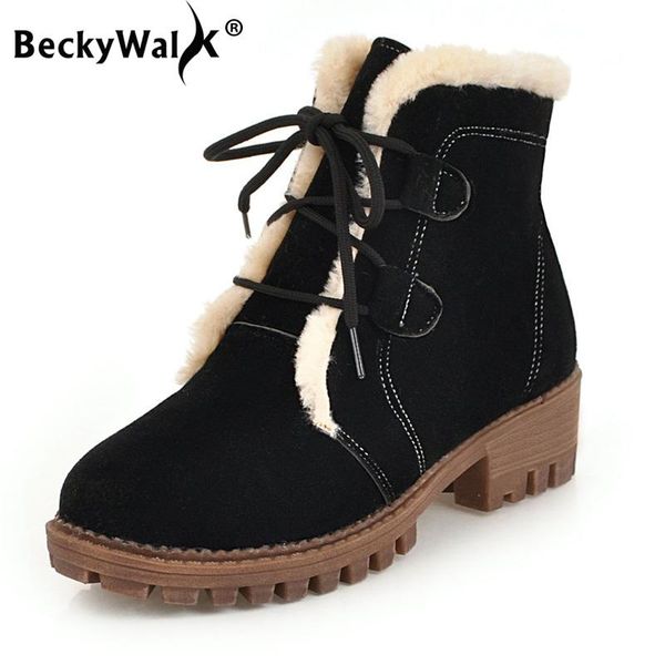casual winter boots women shoes lace-up low heels femmes bottes ankle shoes for woman martin boot fur botines mujer 2020 wsh3746, Black 
casual winter boots women shoes lace-up low heels femmes bottes ankle shoes for woman martin boot fur botines mujer 2020 wsh3746, Black