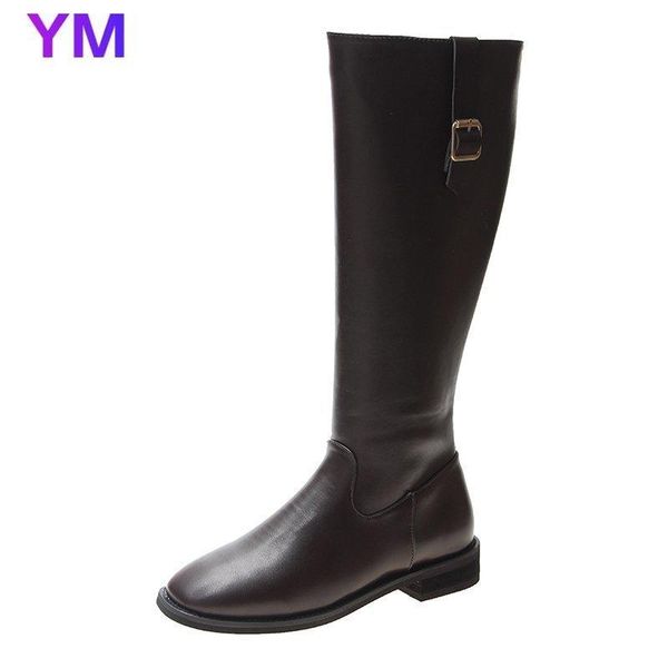 2020 girl leather knee-high square toe boots winter women boots long zip brown black for women
2020 girl leather knee-high square toe boots winter women boots long zip brown black for women