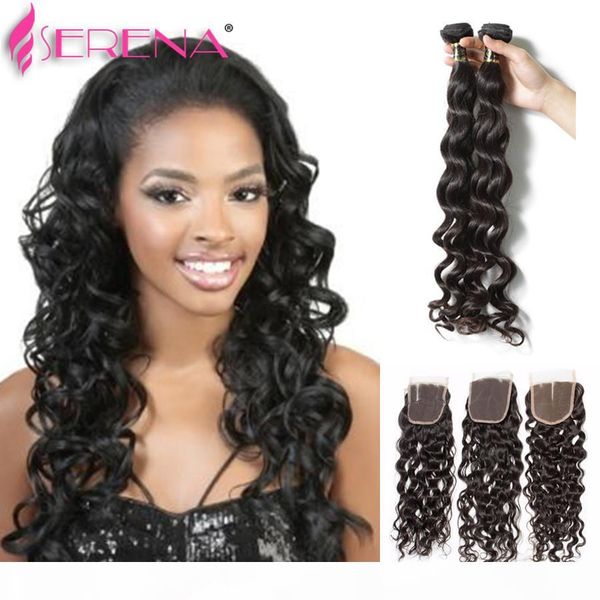brazilian water wave virgin hair with closure wet and wavy hair 3 bundles with lace closure kinky curly deep wave, Black;brown
brazilian water wave virgin hair with closure wet and wavy hair 3 bundles with lace closure kinky curly deep wave, Black;brown