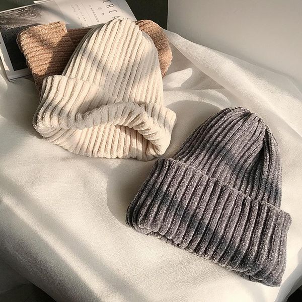 winter soft and versatile double-layer thick warm hood korean version of pure color chenille knitted hat women woolen hat, Blue;gray
winter soft and versatile double-layer thick warm hood korean version of pure color chenille knitted hat women woolen hat, Blue;gray
