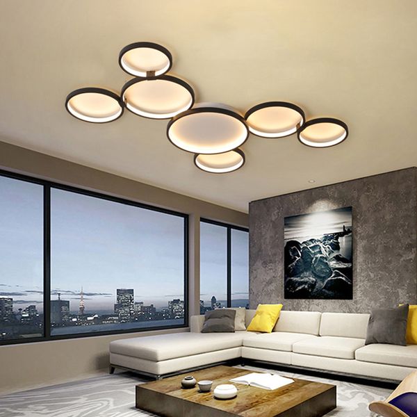 2021 new circle rings modern led for living room bedroom aluminum white/coffee color surface mounted ac85-265v chandelier j38t 
2021 new circle rings modern led for living room bedroom aluminum white/coffee color surface mounted ac85-265v chandelier j38t