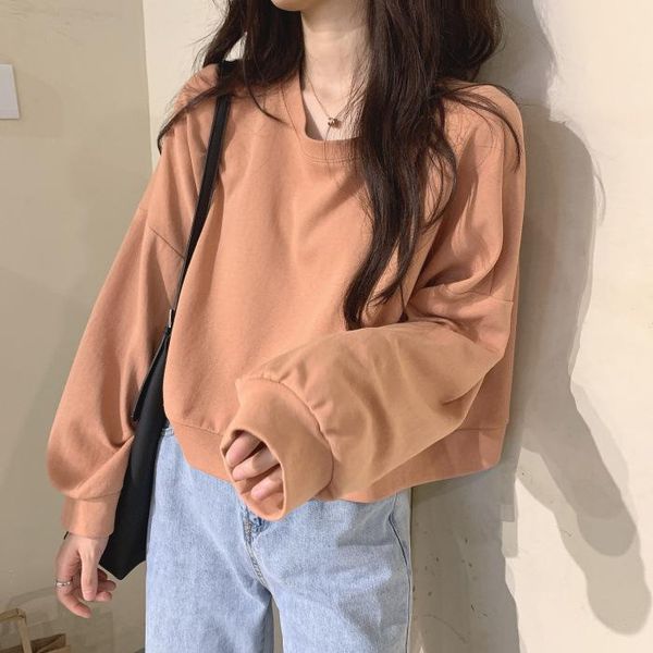 hoodie female 2020 autumn new style korean-style loose slimming casual versatile solid color crew neck long sleeve short, White
hoodie female 2020 autumn new style korean-style loose slimming casual versatile solid color crew neck long sleeve short, White