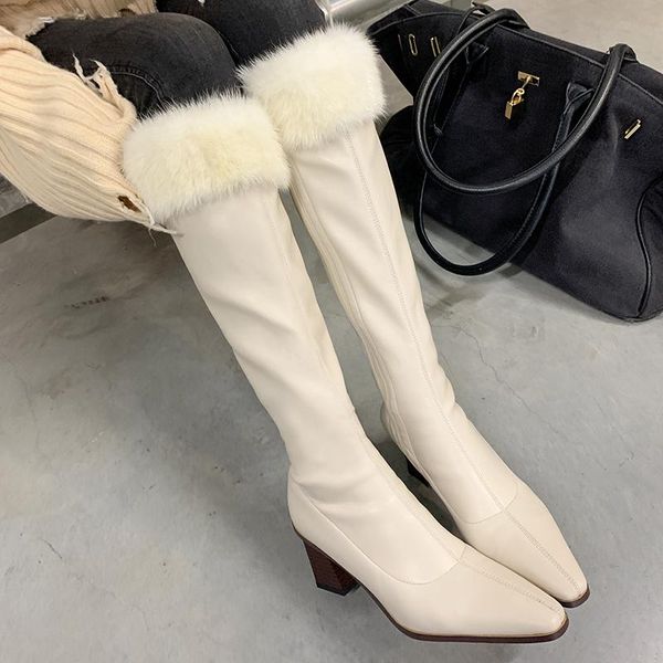 boots autumn and winter thick roots plus velvet warmth fashion over the knee knight trend all-match women's shoes, Black
boots autumn and winter thick roots plus velvet warmth fashion over the knee knight trend all-match women's shoes, Black