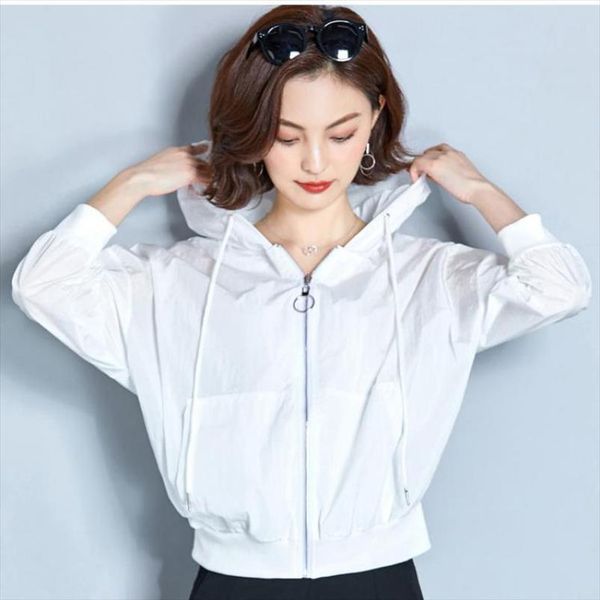 sunscreen clothing ailegogo womens windbreaker thin summer jacket 5 color hooded zipper outwear loose fit coat female, Black;brown
sunscreen clothing ailegogo womens windbreaker thin summer jacket 5 color hooded zipper outwear loose fit coat female, Black;brown