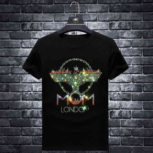 men's t-shirts eagle letter heavy industry drill net red slim brand trend t-shirt trendy men's fashion, White;black
men's t-shirts eagle letter heavy industry drill net red slim brand trend t-shirt trendy men's fashion, White;black