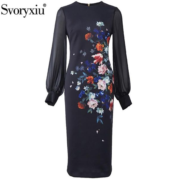 svoryxiu designer autumn winter elegant party dress women's fashion lantern sleeve flower print package buttocks dresses, Black;gray
svoryxiu designer autumn winter elegant party dress women's fashion lantern sleeve flower print package buttocks dresses, Black;gray
