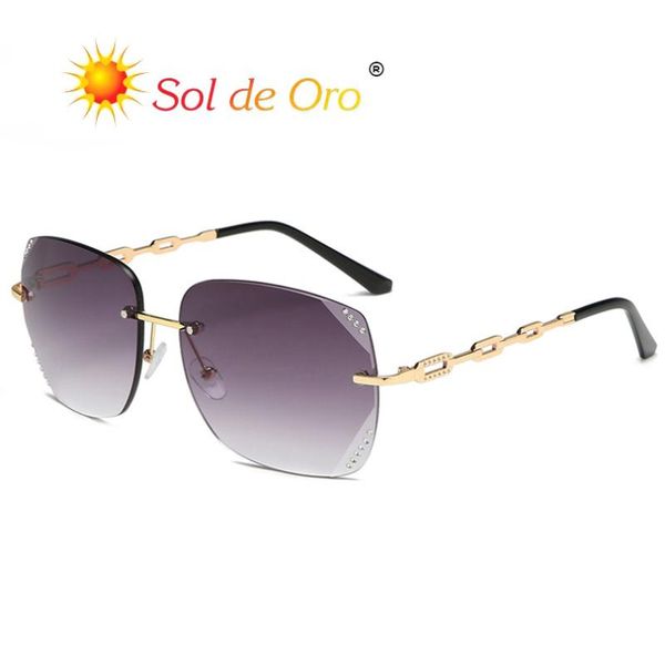 sunglasses sol de oro arrival glasses fashion frameless women cut edge diamond large frame female 9017, White;black
sunglasses sol de oro arrival glasses fashion frameless women cut edge diamond large frame female 9017, White;black