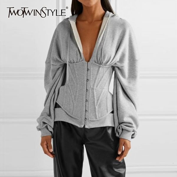 twotwinstyle casual tunic irregular sweatshirts female v neck long sleeve high waist slim women's hoodies fashion clothing 201030, Black
twotwinstyle casual tunic irregular sweatshirts female v neck long sleeve high waist slim women's hoodies fashion clothing 201030, Black