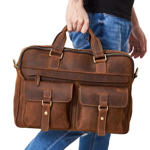 briefcases men grade quality lapbriefcase crazy horse genuine leather bags notebook pc shoulder bag for business man vintage
briefcases men grade quality lapbriefcase crazy horse genuine leather bags notebook pc shoulder bag for business man vintage