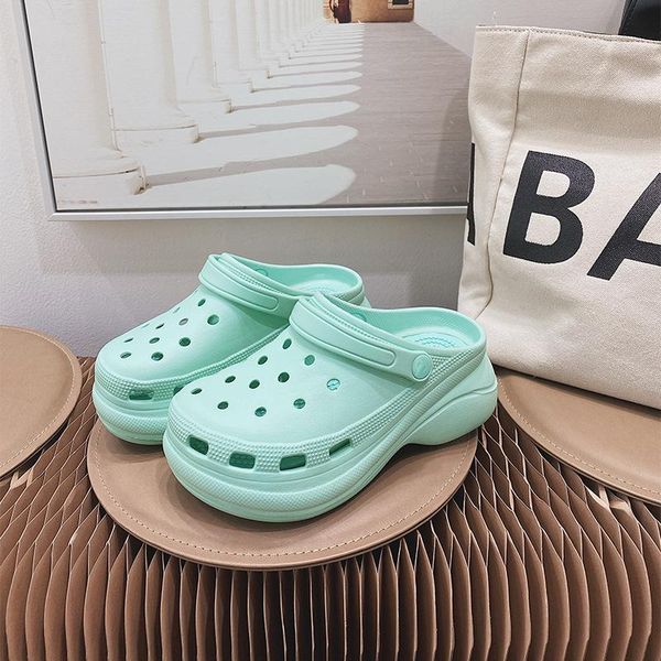 thick-soled baotou sandals women 2021 summer new women's slope heel increase slippers fashion two-wear beach hole sandals women, Black
thick-soled baotou sandals women 2021 summer new women's slope heel increase slippers fashion two-wear beach hole sandals women, Black
