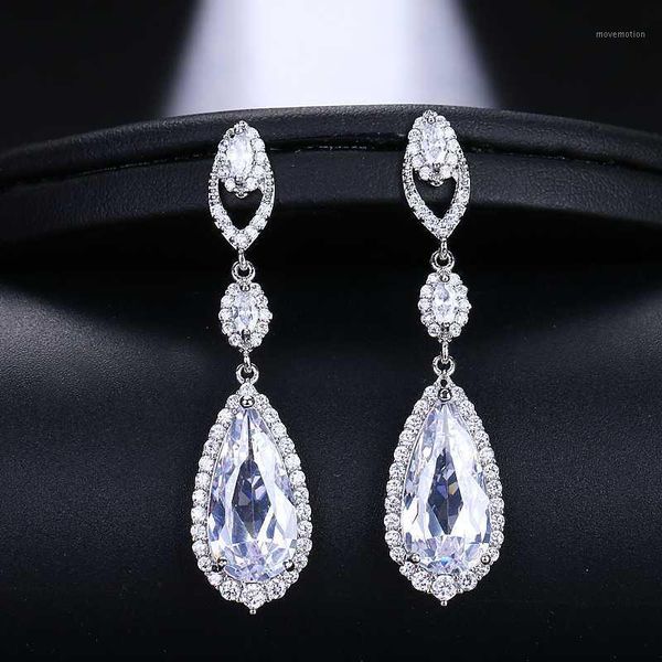 emmaya luxury bridal four colors vintage allure crystal waterdrop long drop cz earrings for women wedding jewelry gift1, Silver
emmaya luxury bridal four colors vintage allure crystal waterdrop long drop cz earrings for women wedding jewelry gift1, Silver