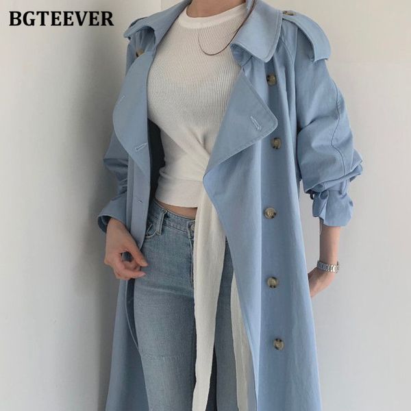 bgteever autumn winter elegant double breasted women long trench coats long sleeve loose belted split female blue windbreaker 1031, Tan;black
bgteever autumn winter elegant double breasted women long trench coats long sleeve loose belted split female blue windbreaker 1031, Tan;black