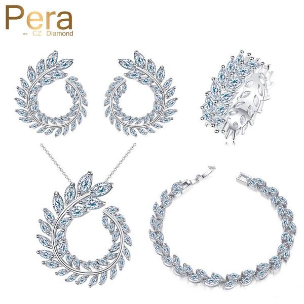 pera new fashion 4 piece party jewelry sets big marquise shape cubic zirconia necklace earrings bracelet and ring for women j242, Silver
pera new fashion 4 piece party jewelry sets big marquise shape cubic zirconia necklace earrings bracelet and ring for women j242, Silver