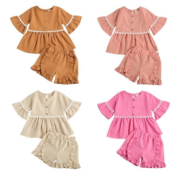 1-5y summer kids baby girl flare sleeve skirted shirt shorts pant bottom 2pcs outfits children clothes set, White
1-5y summer kids baby girl flare sleeve skirted shirt shorts pant bottom 2pcs outfits children clothes set, White
