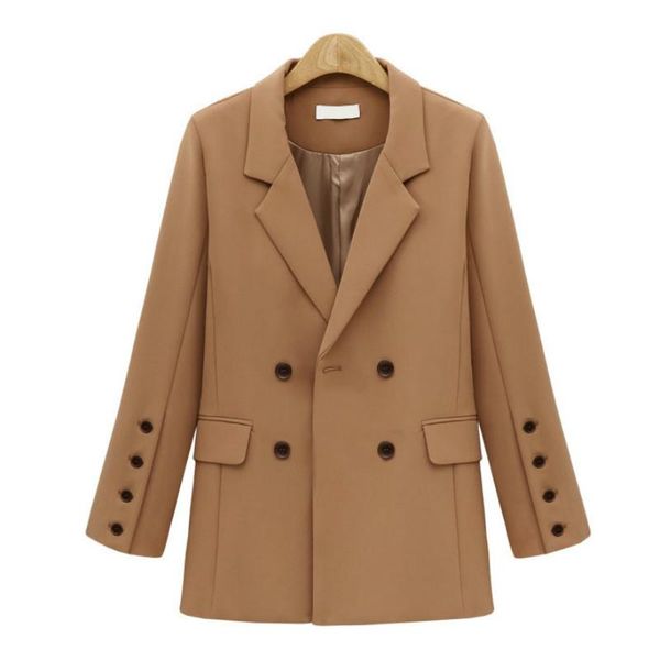 women's suits & blazers single suit autumn fashion collar long double-breasted loose wild jacket temperament shirt, White;black
women's suits & blazers single suit autumn fashion collar long double-breasted loose wild jacket temperament shirt, White;black