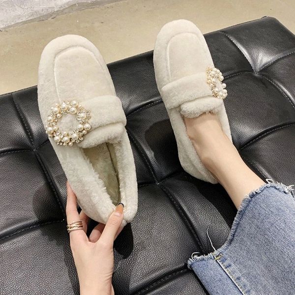 rimocy fashion pearl buckle flat ankle boots for women soft short plush winter snow boots woman comfortable slip on warm shoes #jl5g, Black
rimocy fashion pearl buckle flat ankle boots for women soft short plush winter snow boots woman comfortable slip on warm shoes #jl5g, Black