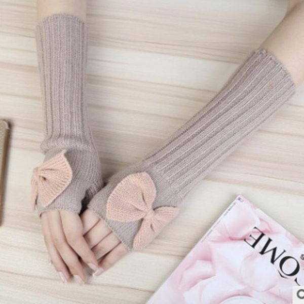 five fingers gloves women girls warm woolen bow knotted half finger knitted long fingerless elbow, Blue;gray
five fingers gloves women girls warm woolen bow knotted half finger knitted long fingerless elbow, Blue;gray