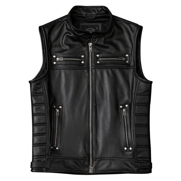 2021 black men american biker's leather vest plus size xxxxl genuine cowhide spring slim fit motorcycle vest drop shopping, Black;white
2021 black men american biker's leather vest plus size xxxxl genuine cowhide spring slim fit motorcycle vest drop shopping, Black;white