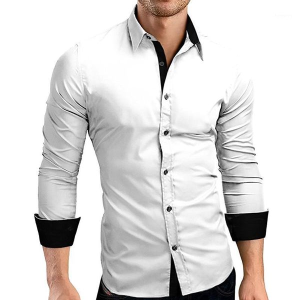 men shirt brand 2020 male long sleeve shirts casual hit color slim fit black man dress shirts 3xl1, White;black 
men shirt brand 2020 male long sleeve shirts casual hit color slim fit black man dress shirts 3xl1, White;black