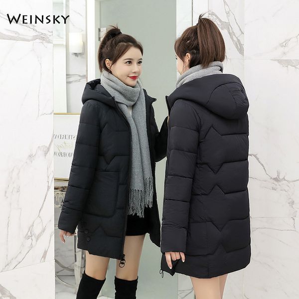 2019 new fashion women winter hooded coat long slim warm down cotton padded jacket outwear female parkas
2019 new fashion women winter hooded coat long slim warm down cotton padded jacket outwear female parkas
