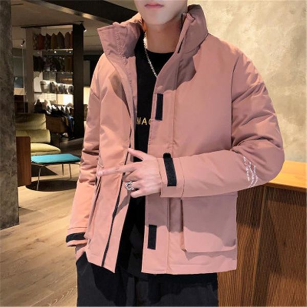 long sleeve men coats fashion trend korean style slim hoodie outerwear with zipper pocket designer male warm cotton clothes hooded jackets, Black;brown
long sleeve men coats fashion trend korean style slim hoodie outerwear with zipper pocket designer male warm cotton clothes hooded jackets, Black;brown