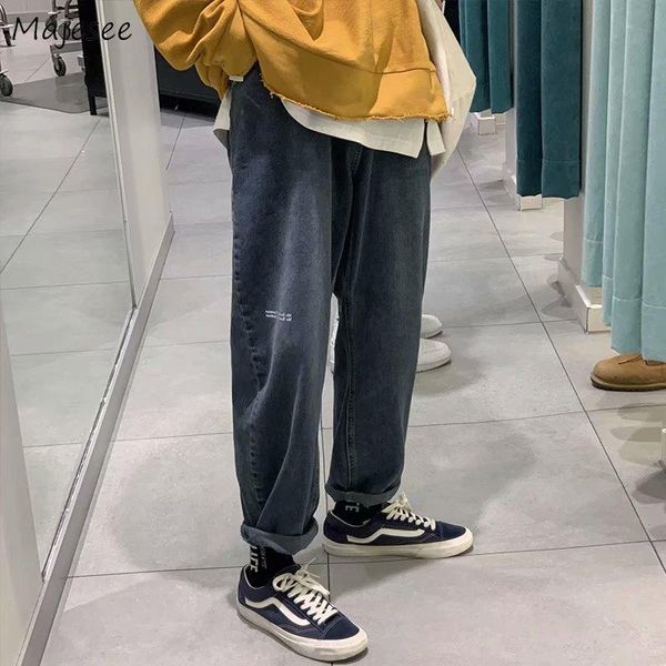 men's jeans men letter embroidery ankle-length straight baggy casual korean style trendy chic all-match denim trousers male harajuku, Blue
men's jeans men letter embroidery ankle-length straight baggy casual korean style trendy chic all-match denim trousers male harajuku, Blue