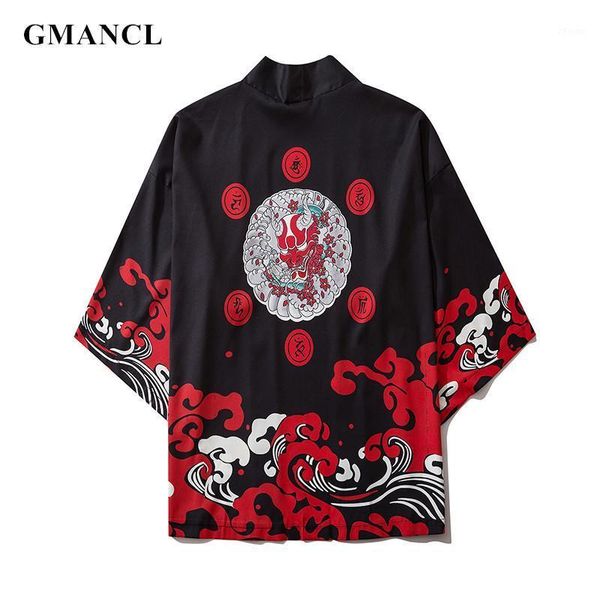 new summer men japanese style hip hop printed kimono jackets streetwear male loose casual half sleeve cardigan outerwear1, Black;brown
new summer men japanese style hip hop printed kimono jackets streetwear male loose casual half sleeve cardigan outerwear1, Black;brown