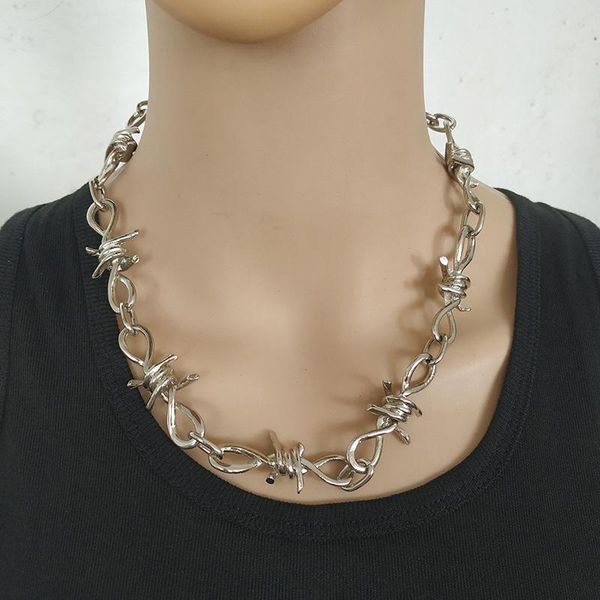 punk thorns iron choker necklace hip hop fashion necklace accessry streetwear, Silver
punk thorns iron choker necklace hip hop fashion necklace accessry streetwear, Silver