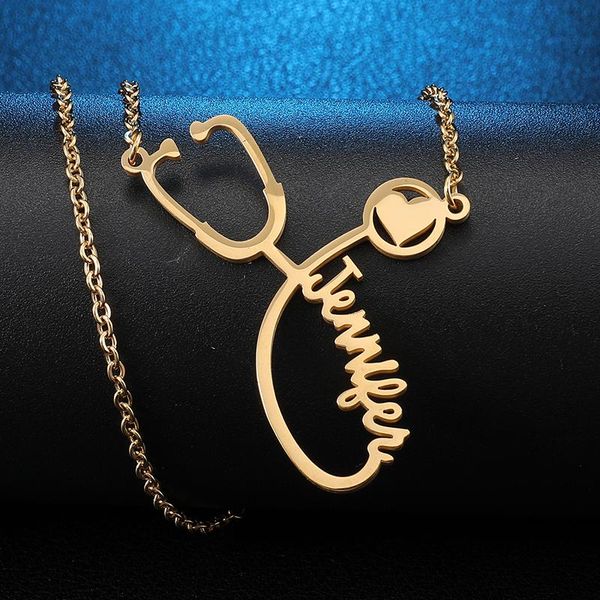 chains stethoscope necklace lariat heart pendant 3 colors rose gold custom name collares bijoux femme, Silver
chains stethoscope necklace lariat heart pendant 3 colors rose gold custom name collares bijoux femme, Silver