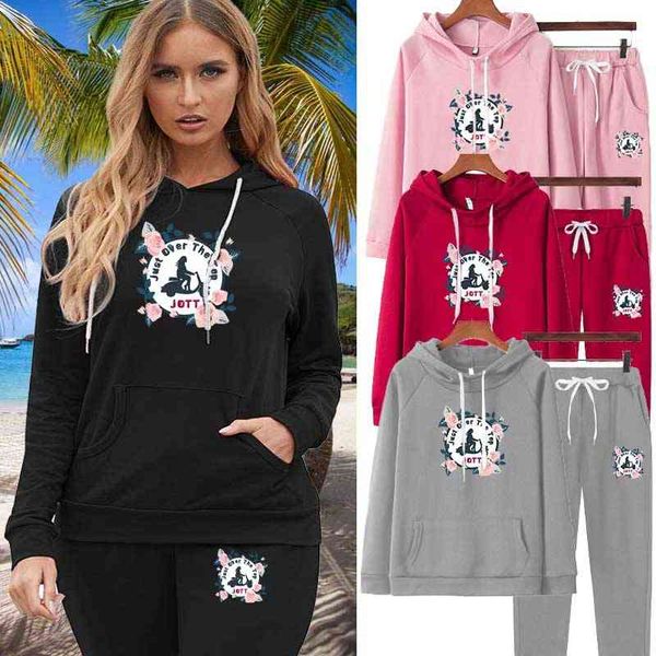 2022 ladies jott france style printed sports hoodies women spring autumn french design suit long sleeve +jogging pants, Black
2022 ladies jott france style printed sports hoodies women spring autumn french design suit long sleeve +jogging pants, Black