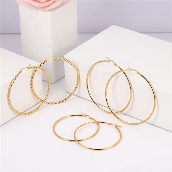 hoop & huggie oufei big earrings female stainless steel jewelry woman accessories fashion 2021 wholesale, Golden;silver
hoop & huggie oufei big earrings female stainless steel jewelry woman accessories fashion 2021 wholesale, Golden;silver