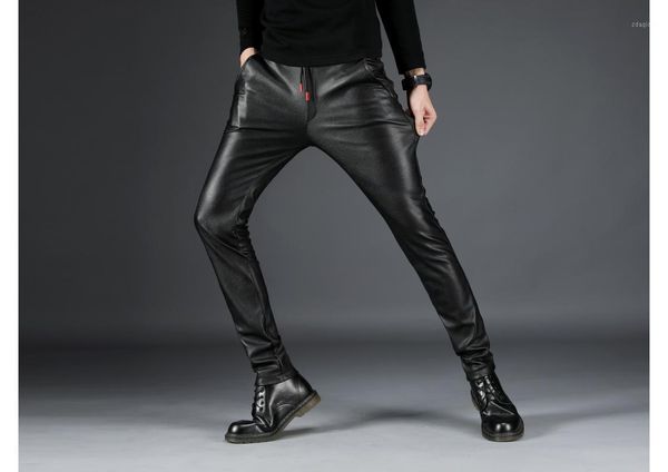 men's pants 2021 men fall cultivate one's morality stretch feet add wool locomotive pu leather teenagers with leisure pants1, Black
men's pants 2021 men fall cultivate one's morality stretch feet add wool locomotive pu leather teenagers with leisure pants1, Black