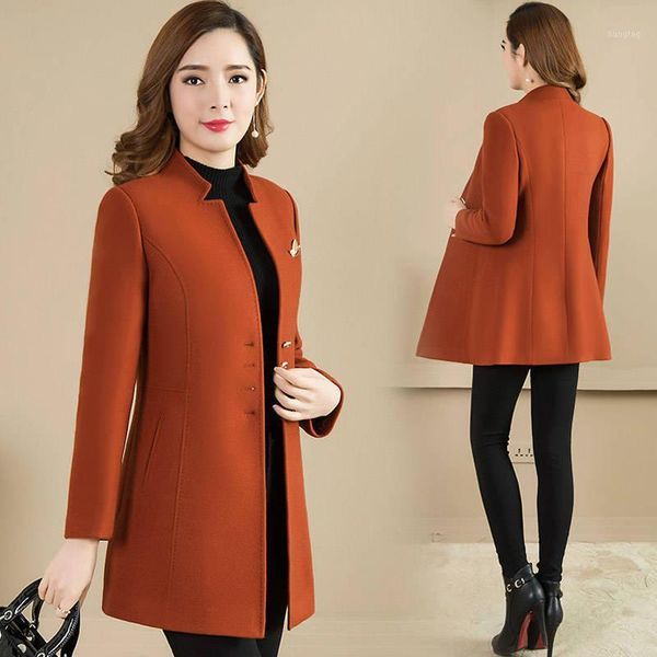 women's coat 2020 new autumn winter woolen coat women's slim long stand-up collar woolen slim trench l8261, Tan;black
women's coat 2020 new autumn winter woolen coat women's slim long stand-up collar woolen slim trench l8261, Tan;black