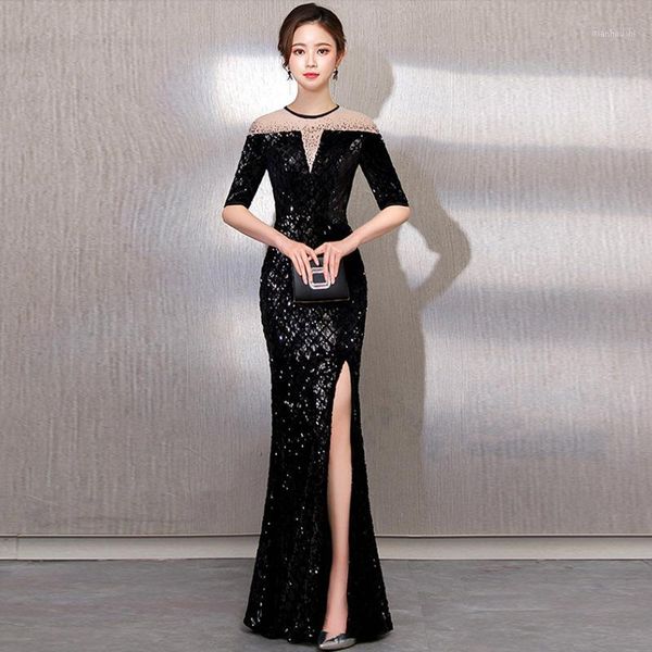 party evening long cheongsam o-neck retro slim dress marriage gown chinese style wedding qipao fashion lady clothes vestido1, White;black
party evening long cheongsam o-neck retro slim dress marriage gown chinese style wedding qipao fashion lady clothes vestido1, White;black