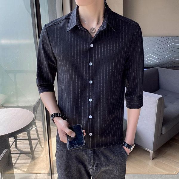 men's casual shirts 2021 spring and summer youth korean slim stripe striped sleeve shirt fashion wild black / white, White;black
men's casual shirts 2021 spring and summer youth korean slim stripe striped sleeve shirt fashion wild black / white, White;black