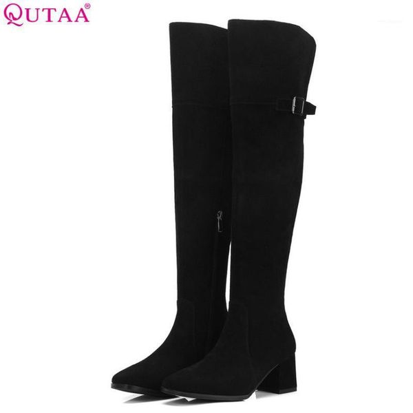 qutaa 2020 women over the knee high boots all match platform square toe cow suede zipper women motorcycle boots big size 34-391, Black
qutaa 2020 women over the knee high boots all match platform square toe cow suede zipper women motorcycle boots big size 34-391, Black