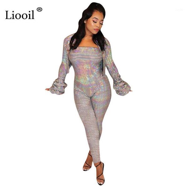 liooil silver two piece set coat and tight jumpsuits 2020 long sleeve zip up strapless party club outfits for women sets1, White
liooil silver two piece set coat and tight jumpsuits 2020 long sleeve zip up strapless party club outfits for women sets1, White