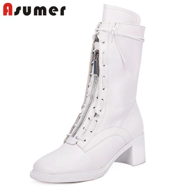 asumer 2020 new explosions genuine leather shoes women ankle boots round toe zip autumn winter 5cm high heel boots woman, Black
asumer 2020 new explosions genuine leather shoes women ankle boots round toe zip autumn winter 5cm high heel boots woman, Black