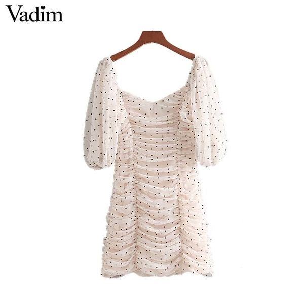 vadim women elegant slim fit v neck mini dress short puff sleeve back zipper female casual stylish sheath dresses t200106, White;black
vadim women elegant slim fit v neck mini dress short puff sleeve back zipper female casual stylish sheath dresses t200106, White;black